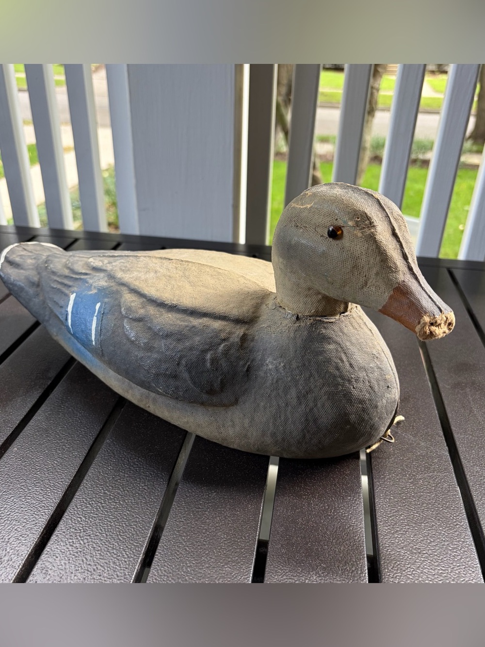 Vtg Victor Veri-Lite Mallard Duck Decoy Mated Pair Glass Eyes Animal Trap Co PA - Picture 9 of 15